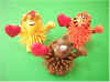 Valentine animal smile face character porcupine ball