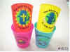 3" tall plastic cup-trligious